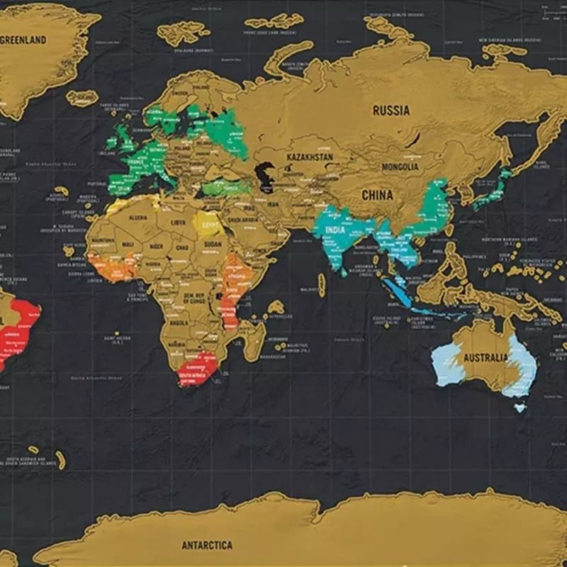 Mapa Mundo para raspar