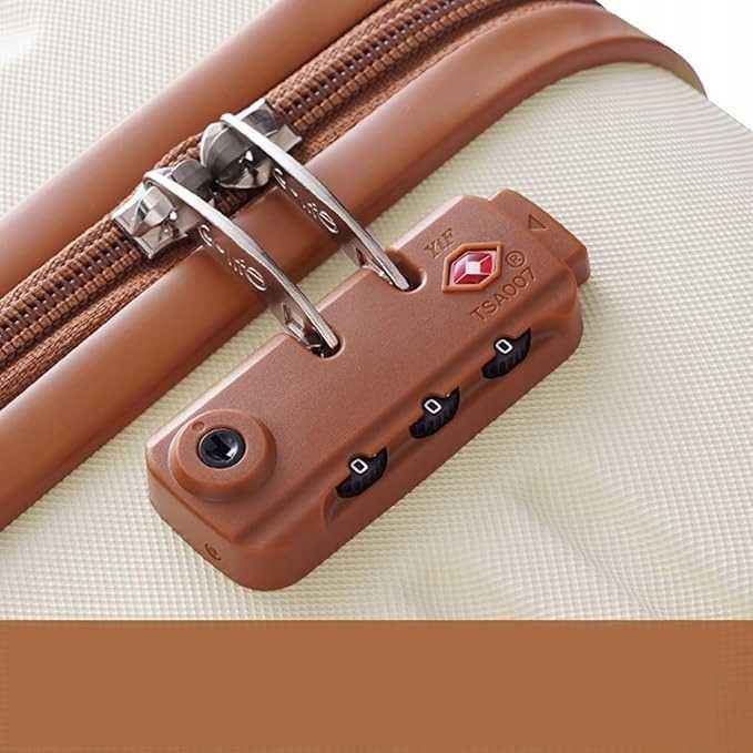 Walizka podróżna na kółkach ABS TSA, 1 plecak podróżny 1 kosmetyczka