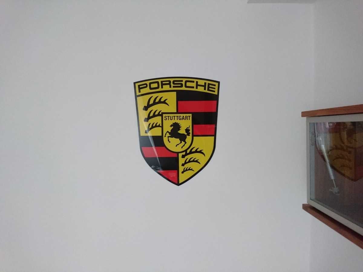 Logo PORSCHE 3D na ścianę prezent dla męża chłopaka do domu garażu