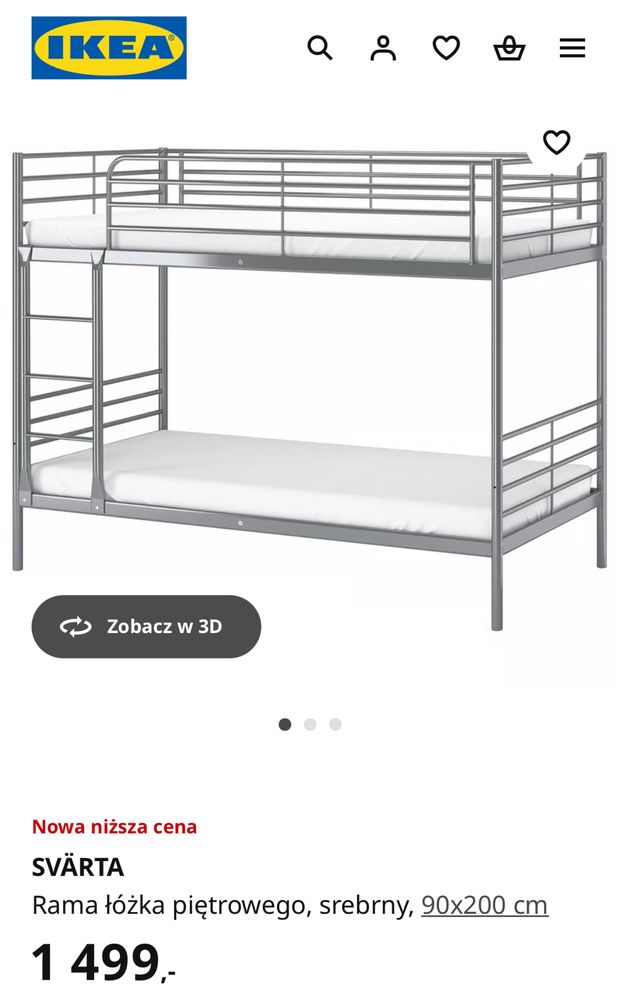 Łóżko Ikea pietrowe