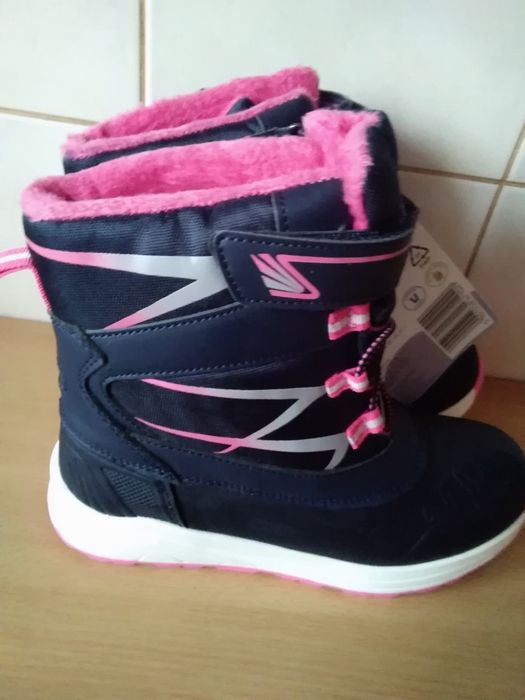 Nowe wodoodporne śniegowce dziewczęce, rozmiar 33-długość wkładki 22cm