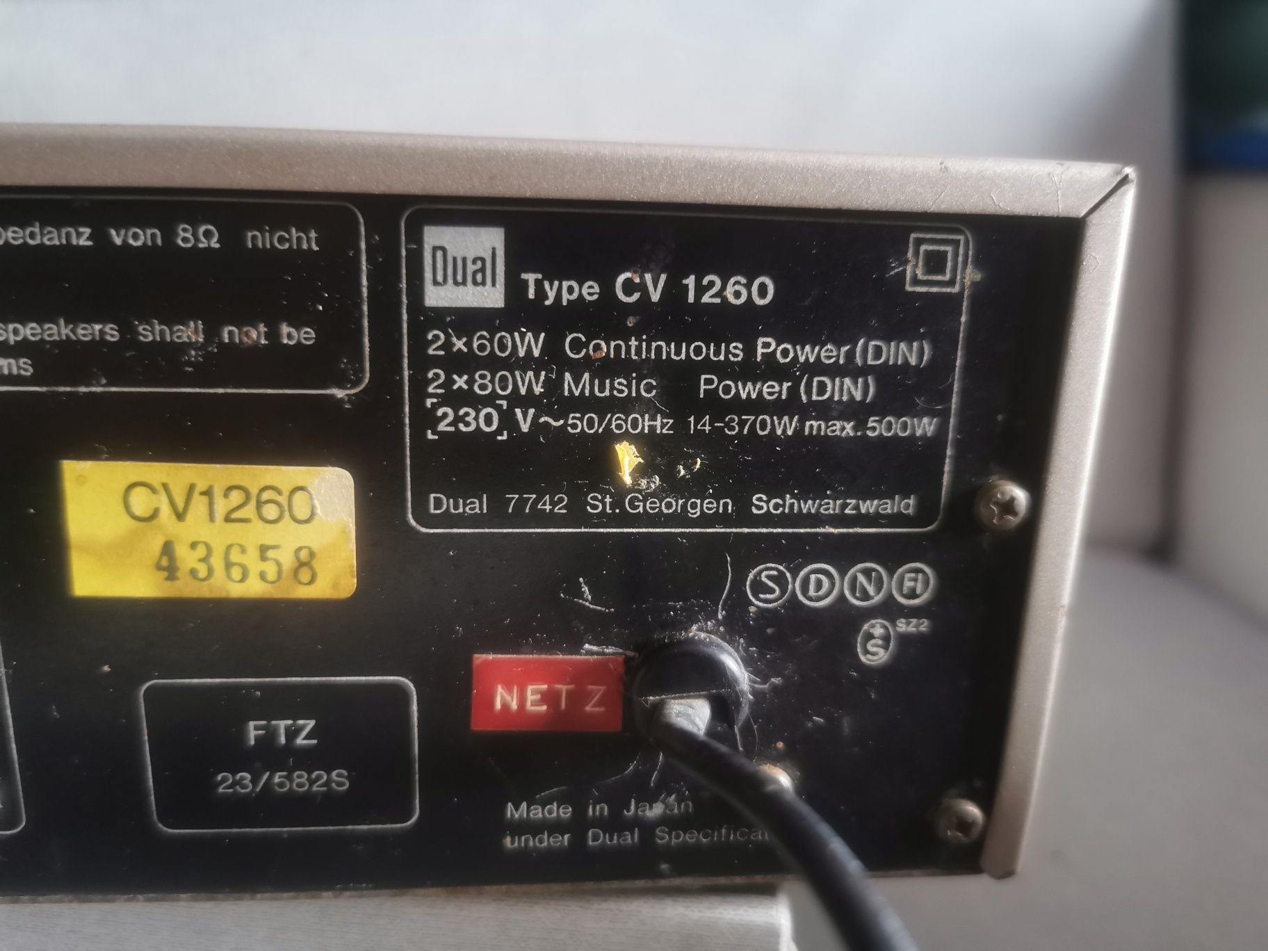 Amplituner Dual Class A CV 1260