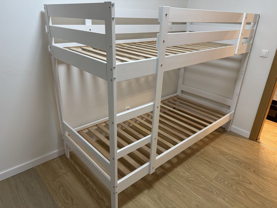 Łóżko piętrowe Ikea MYDAL białe (bez materaca)