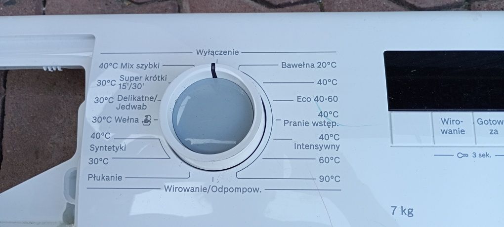 pralka Bosch model WAJ 2006 EPL panel z elektroniką, drzwi