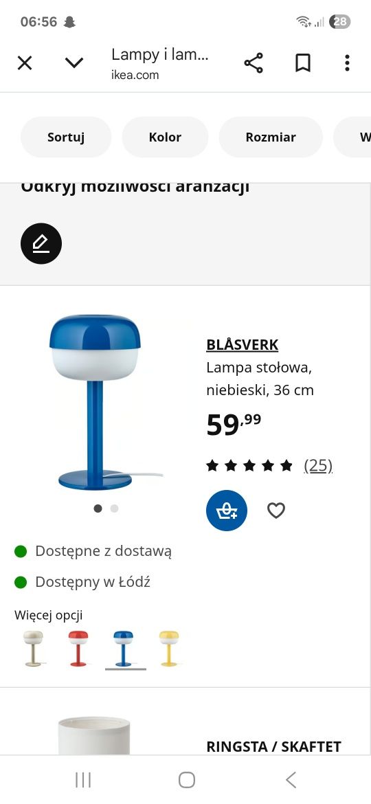 Lampka Ikea Blasverk