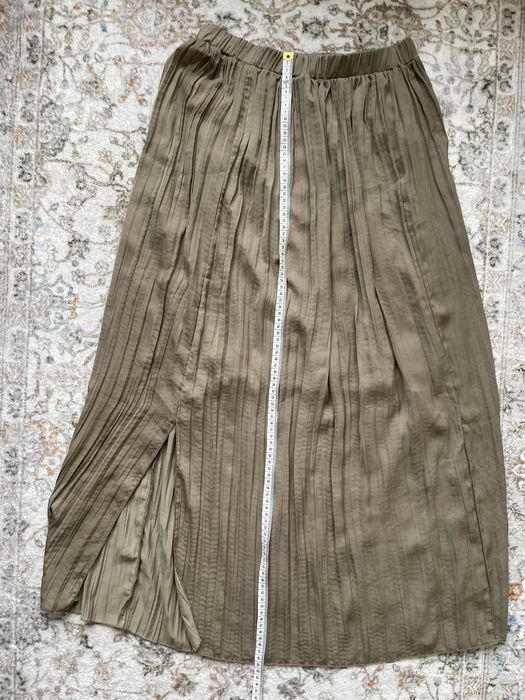 Spódnica plisowana na jesień rozmiar M spódniczka midi maxi khaki