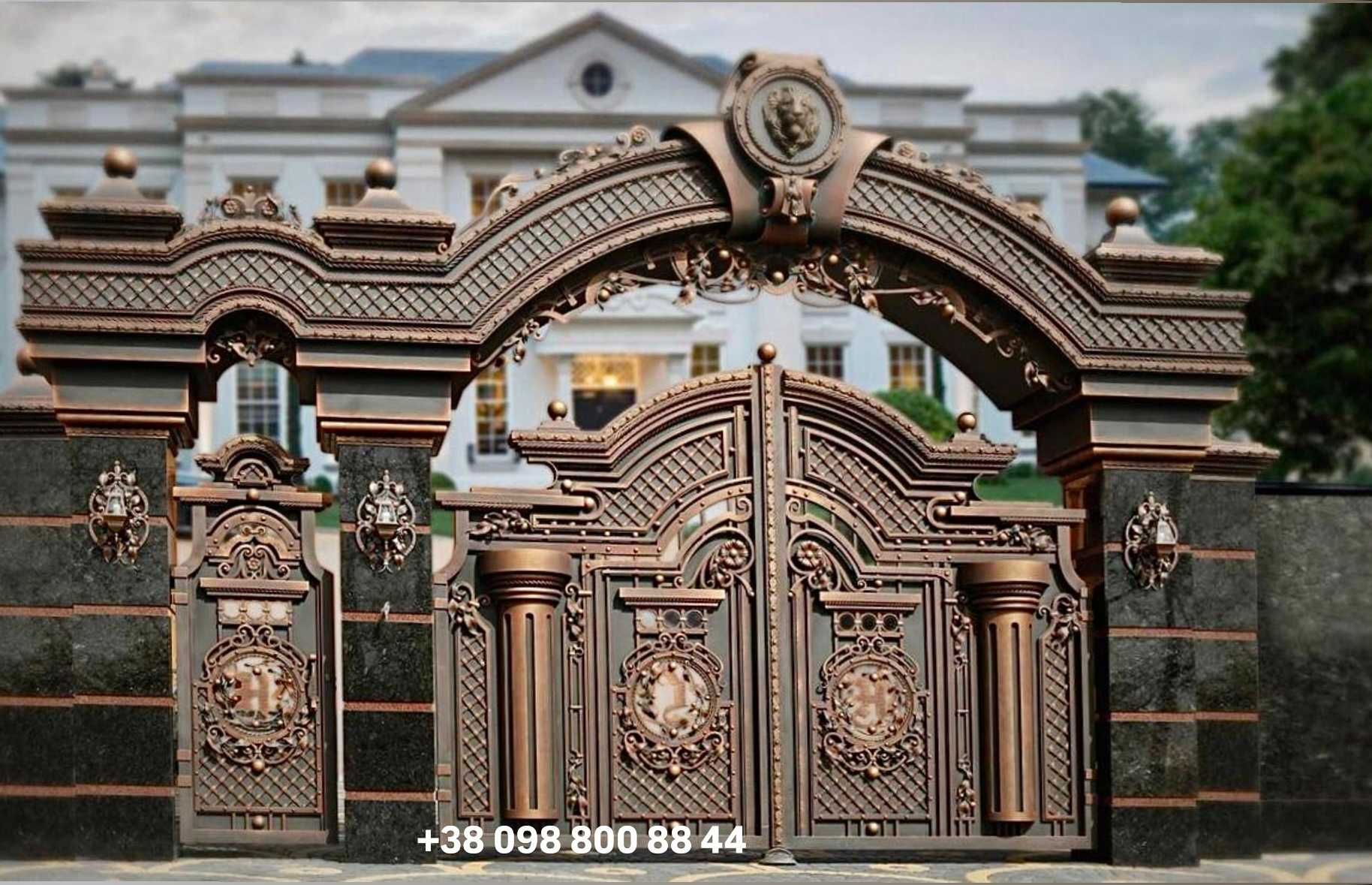 Ворота ковані розпашні відкатні брама калитка хвіртка