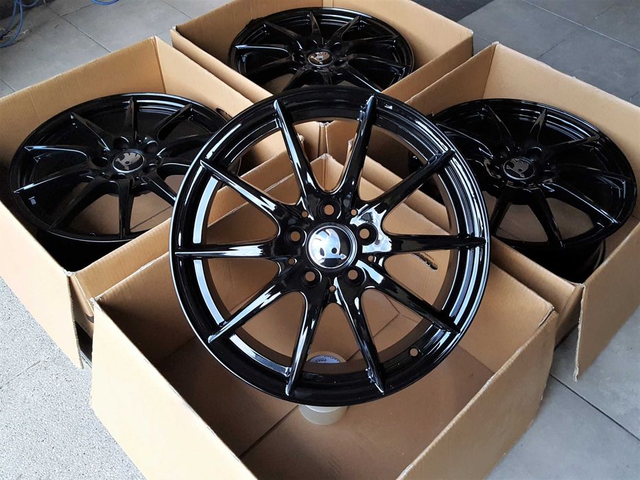 Alufelgi 17 5x112 Skoda Octavia Superb Yeti Karoq Czarne ! 250#