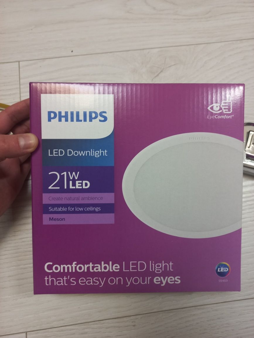 Philips Meson led downlight 21w 6500К (холодне світло) світильник стел