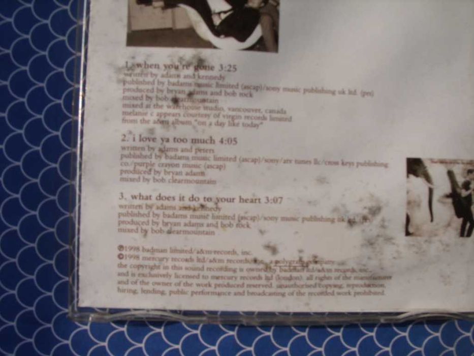 Rock singiel CD;Brian Adams --When youre, 1998 rok.