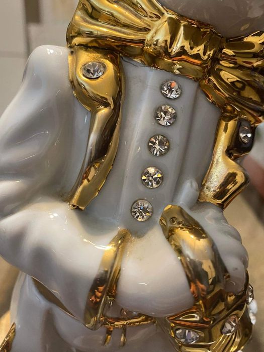 Estatueta de palhaço com brilhantes swarovski