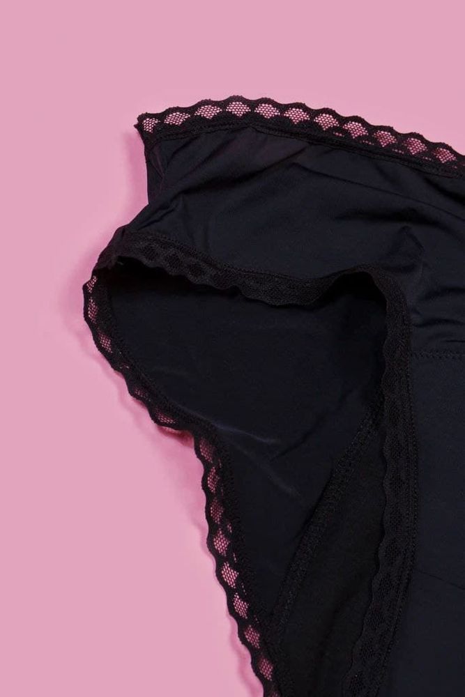 2 szt majtek menstruacyjnych Czarny z bawełny