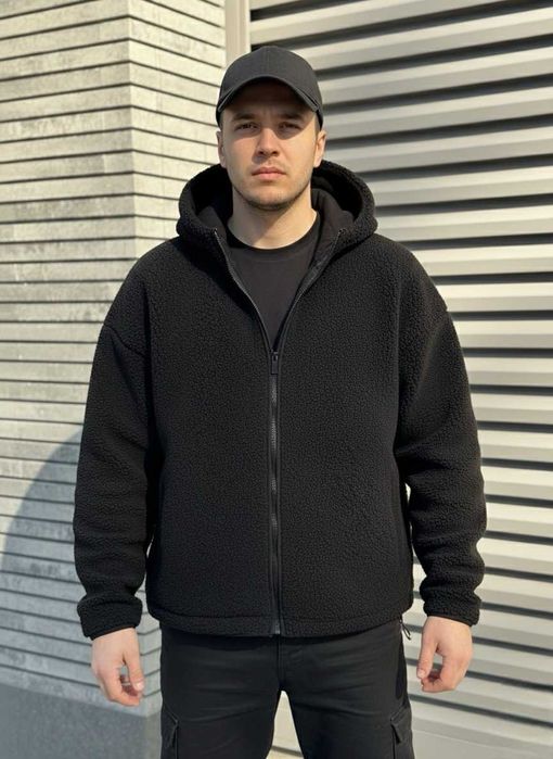 Тепла чоловіча куртка-худі флісова