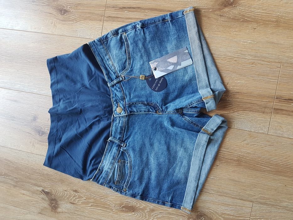 XXL 44 Forever fit szorty jeans damskie ciążowe dżinsowe spodenki