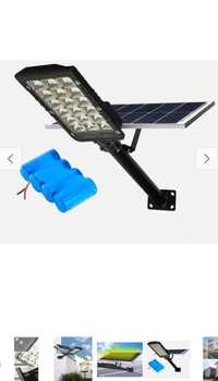 Lampa solarna 1000w ferytowe akumulatory czujnik ruchu dodatkowy