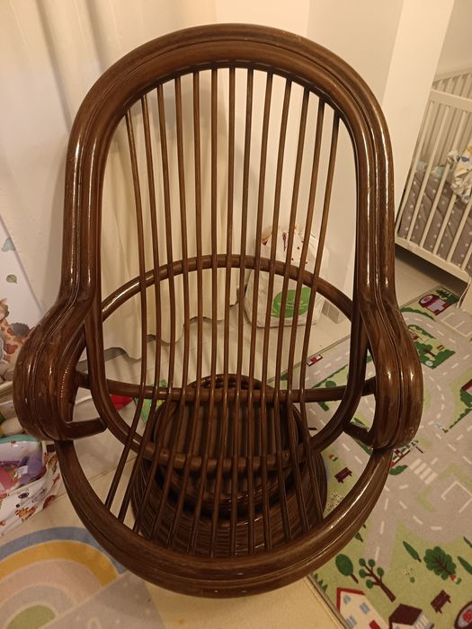 Cadeirão  de balanço em vime