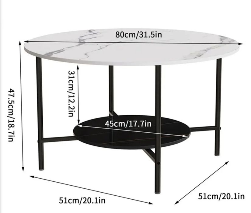 Okrągły stolik kawowy szklany