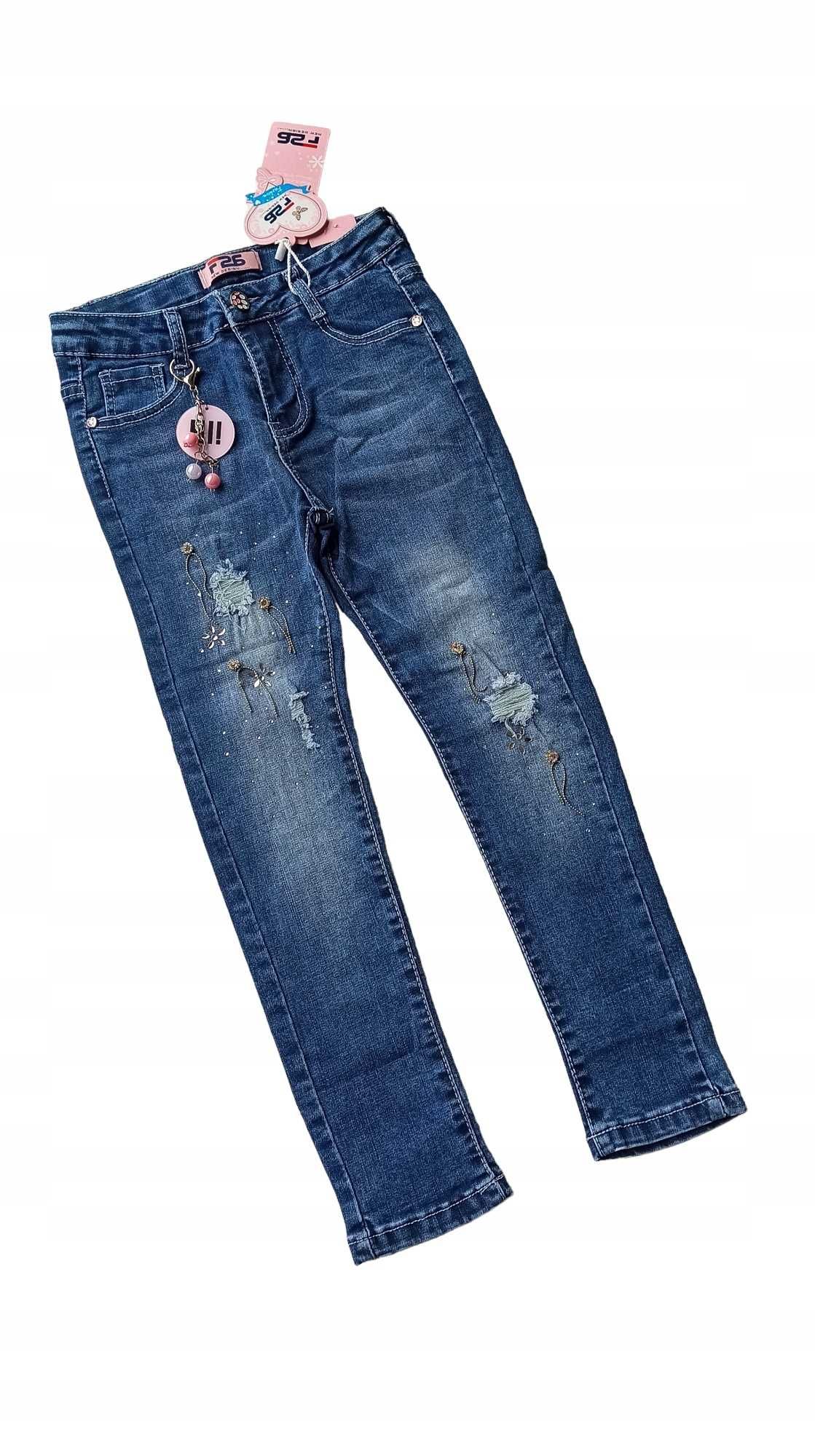 Spodnie jeans dla dziewczynki na gumce  nowy 158-164