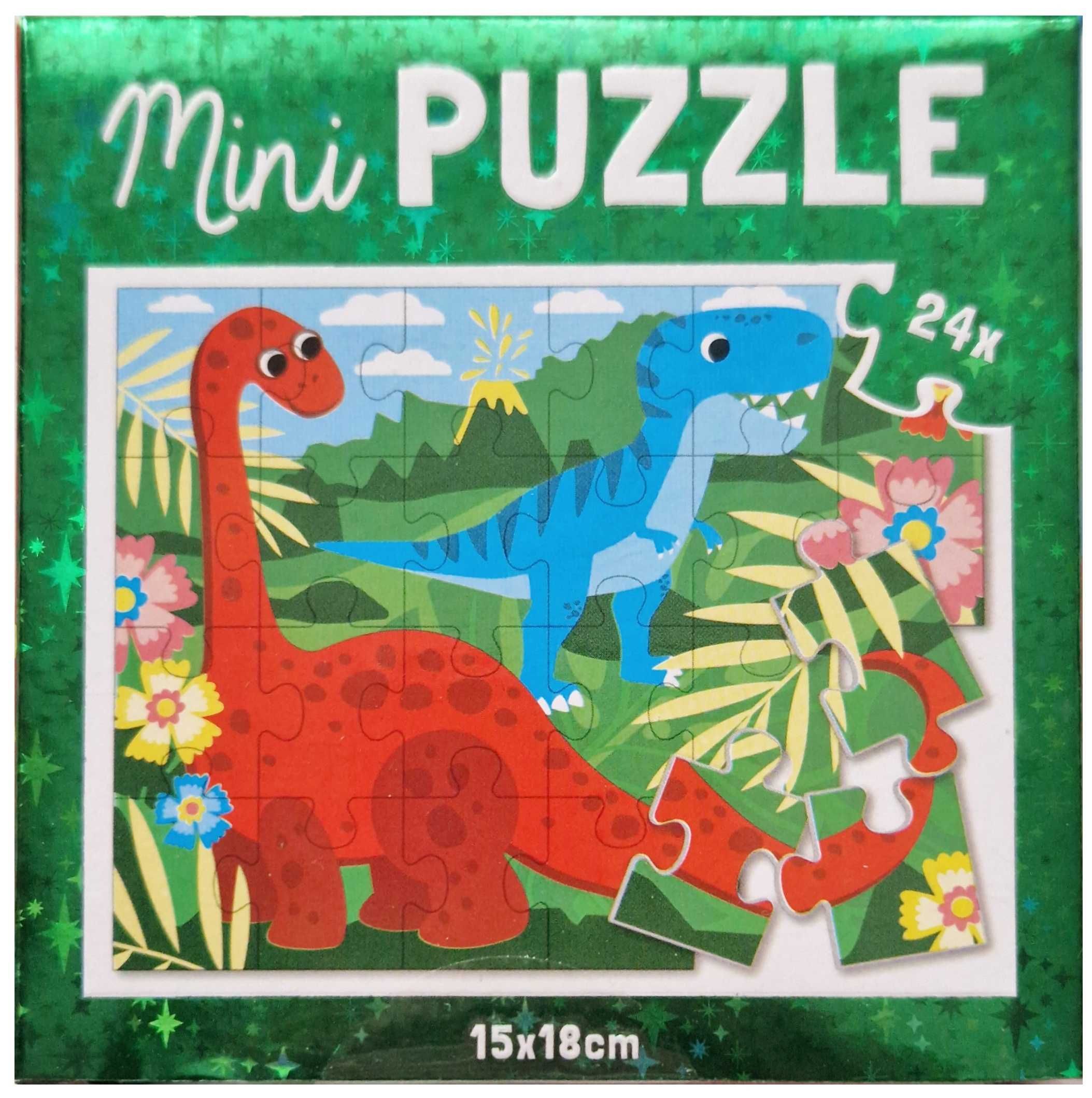 Puzzle mini dinozaury 24 elementów15x18 dino