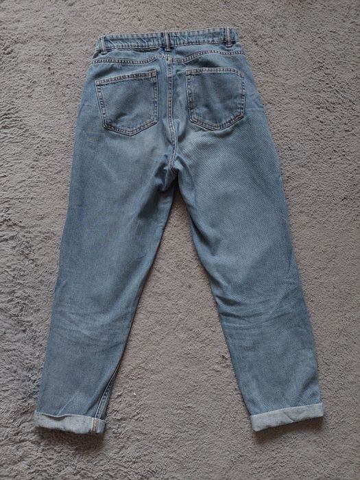 mom jeans szerokie spodnie z wysokim stanem s/36