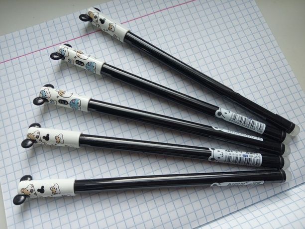 Гельова ручка з гумкою, світло-синього кольору