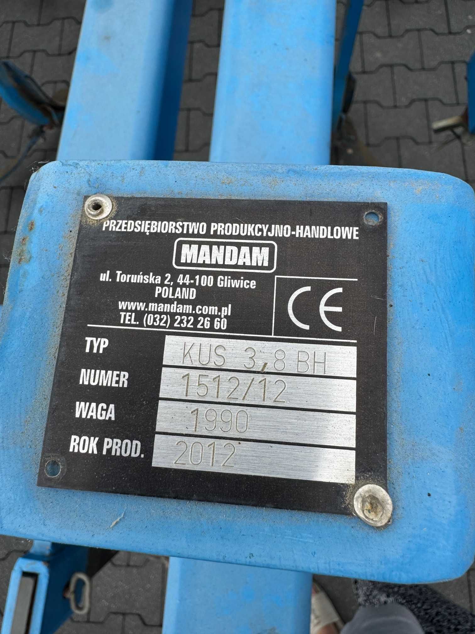 Agregat ścierniskowy Mandam KUS 3,8 BH Lemken Gruber Kultywator