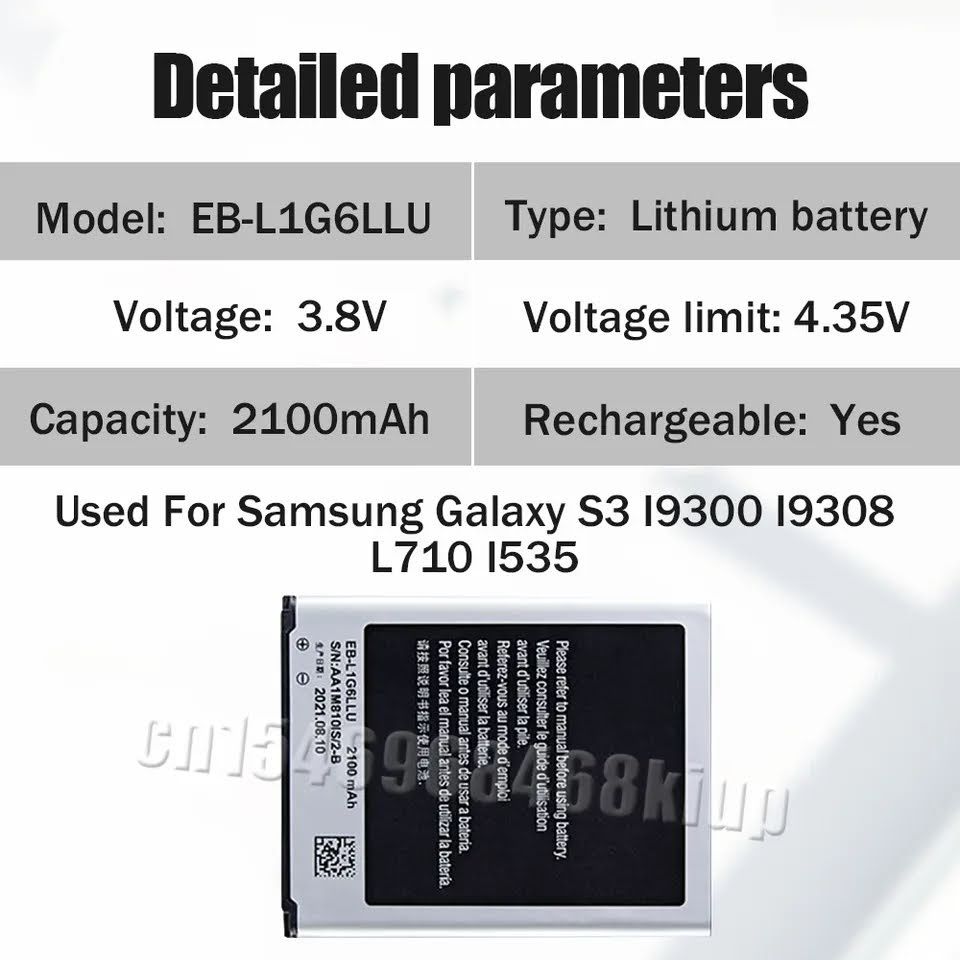Bateria samsung galaxy s3 i9300 i9305 i747 i535 l710 t290 - Novo