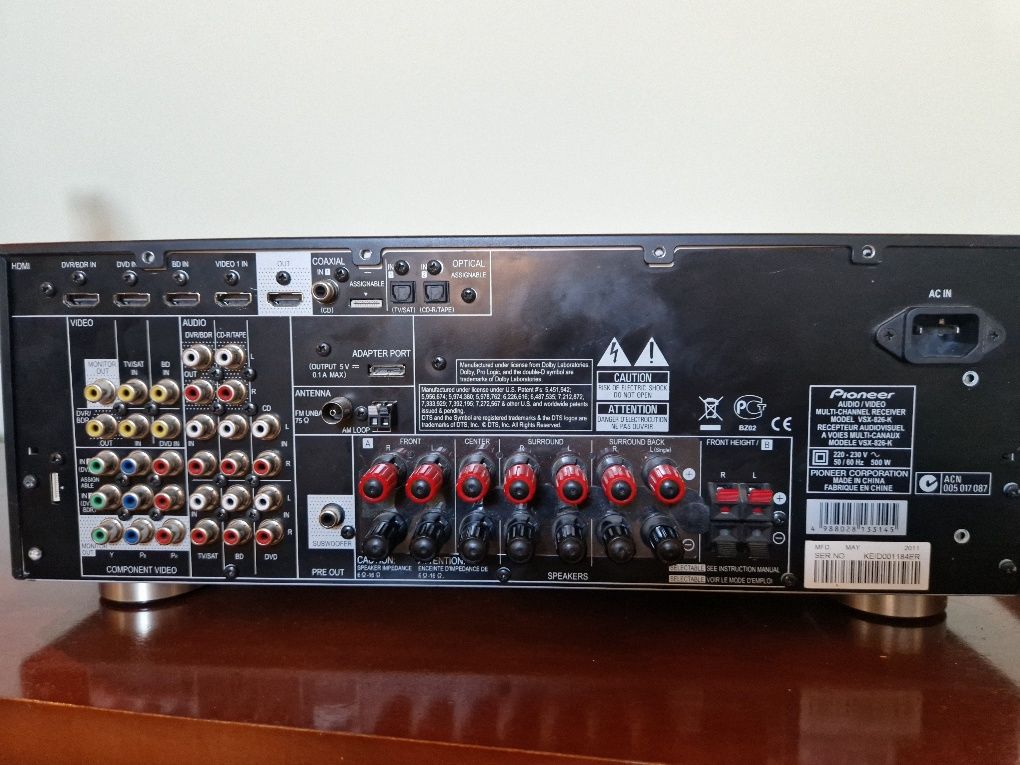 Amplituner Pioneer 7.1 hdmi vsx-826-k  7x 130w
