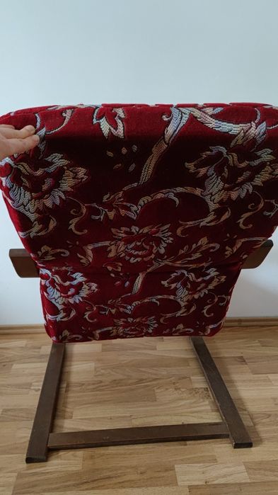 Fotel na płozach lekko bujany, Leniuch, uszkodzony