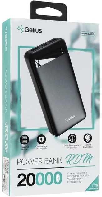 Павербанк Gelius Pro Power Bank RDM GP-PB20263 20000 mAh Black