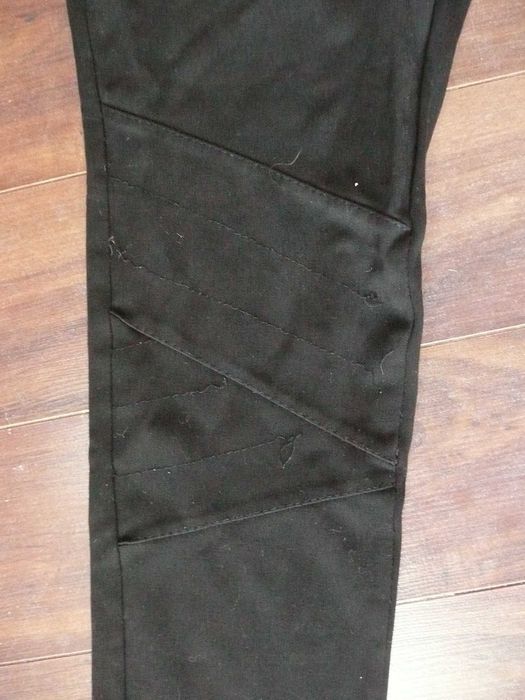legginsy czarne przeszycia srebrne zamki 34/36