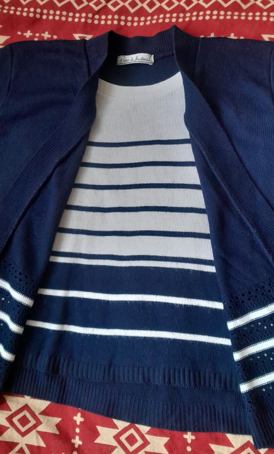 Damski sweter w paski