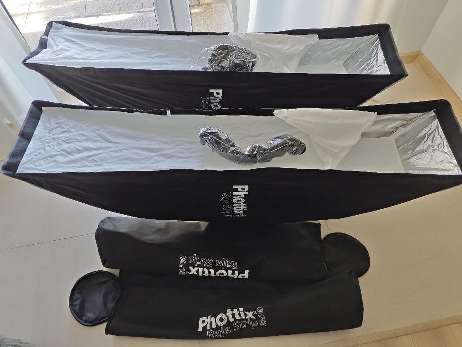 Stripbox 2 szt!!! Phottix Raja softbox prostokątny 30 x 140 cm