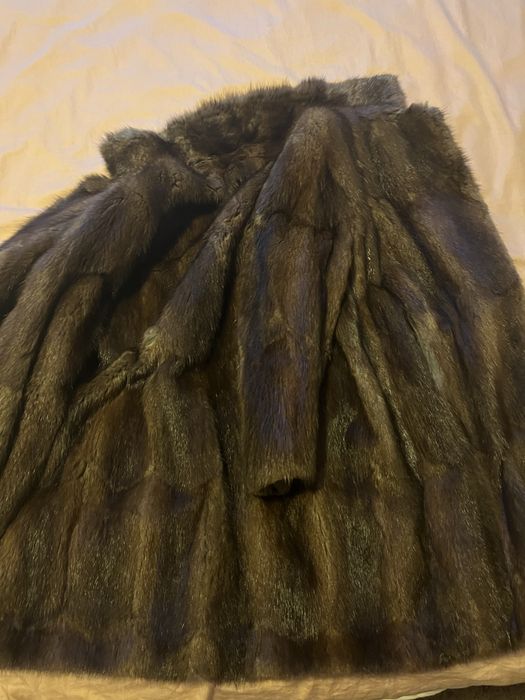 Futro z Norek Brązowe