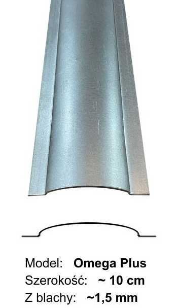 Sztachety metalowe gr.1,5mm OMEGA PLUS ocynk malowane 10cm ogrodzenie