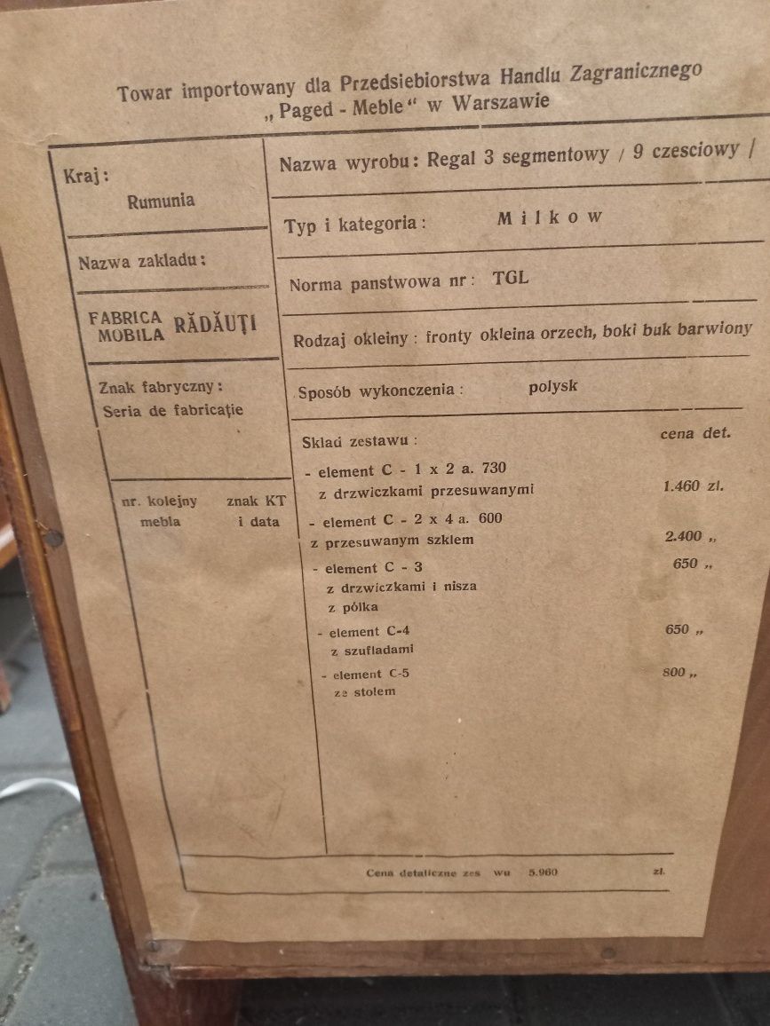 Meble retro  prl sekretarzyk