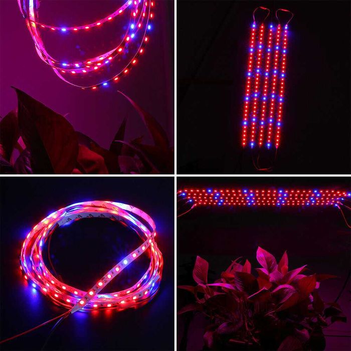 LED Grow Strip Lights 5Pcs 25W- Fitas led para iluminação de plantas