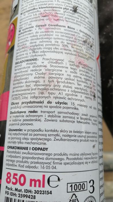 Sprzedam klej pianka Ceresit , karton 12 sztuk