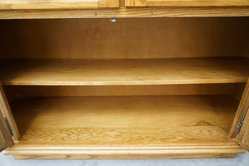 witryna z komodą dębowa podświetlana szer. 155 cm  (p-870)  -20%  -20%