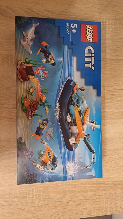 Nowy zestaw lego city łódź do nurkowania badawcza  5+