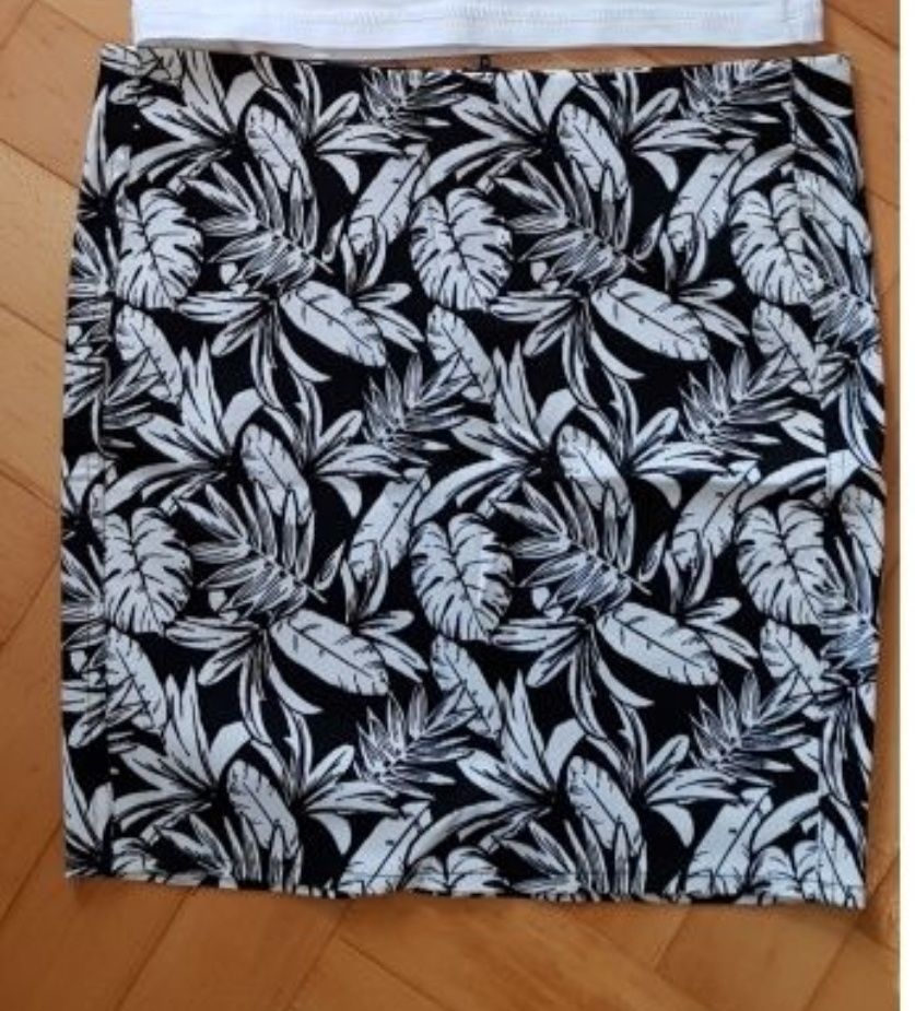 Spódnica spódniczka H&M hm kwiaty liście print