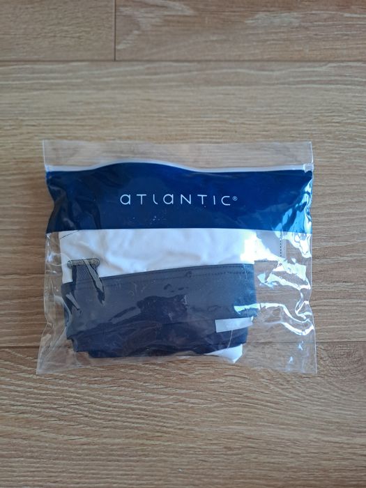 Kąpielówki męskie Atlantic, rozmiar XXL, biało-granatowe