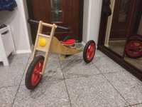 Drewniany biegowy trójkołowy rowerek 2w1