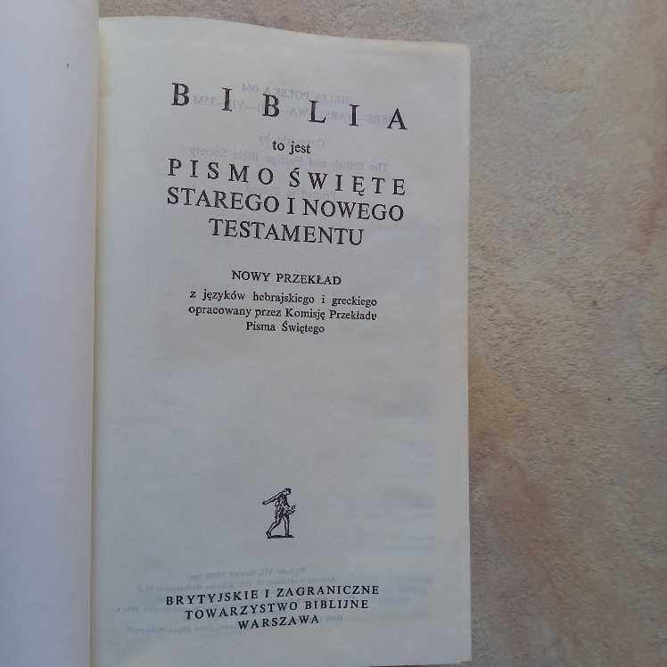 Pismo Świete Biblia Warszawska -wyd.1981-średni format