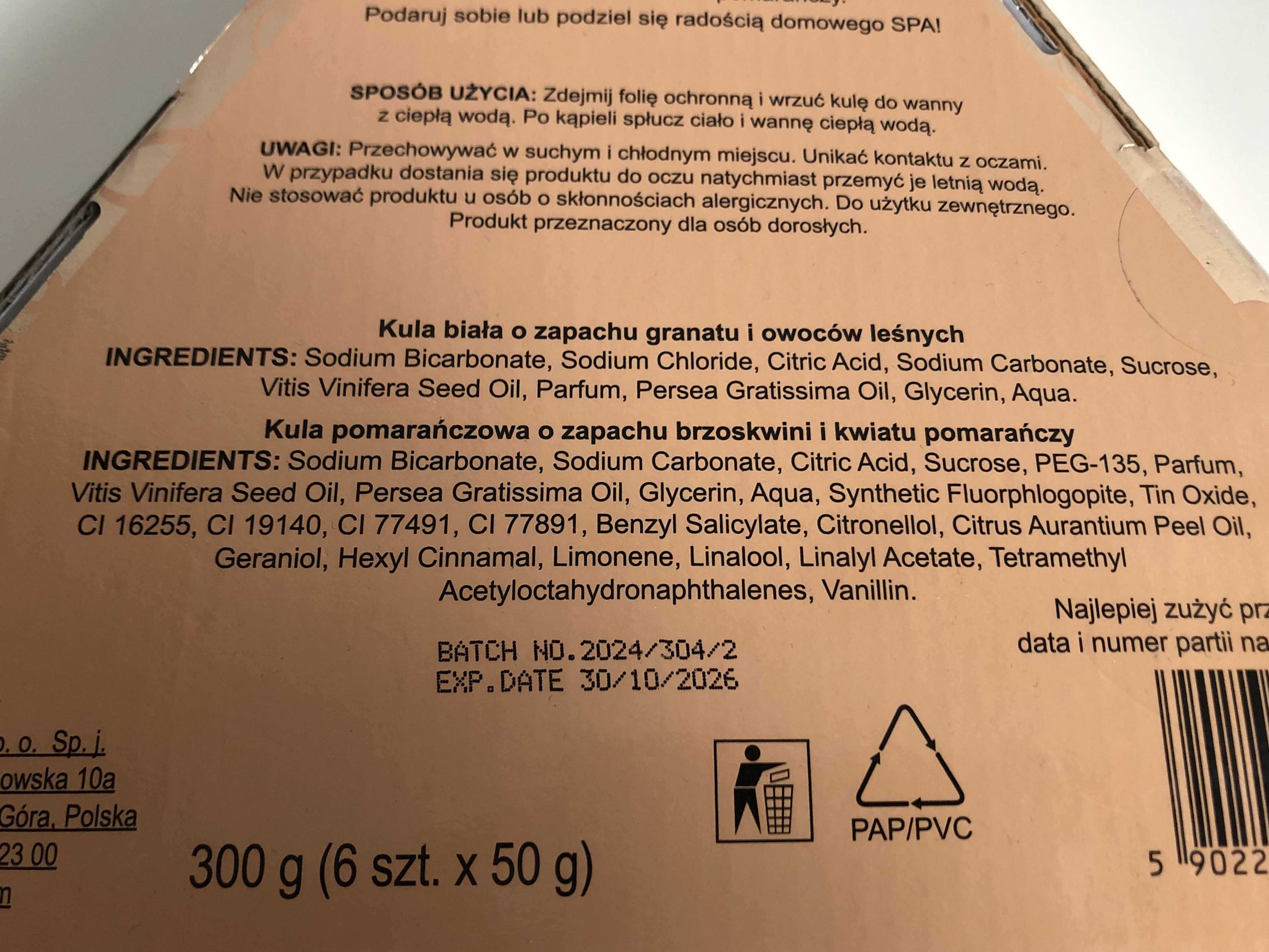 KULE do kąpieli  Zestaw 6 szt.