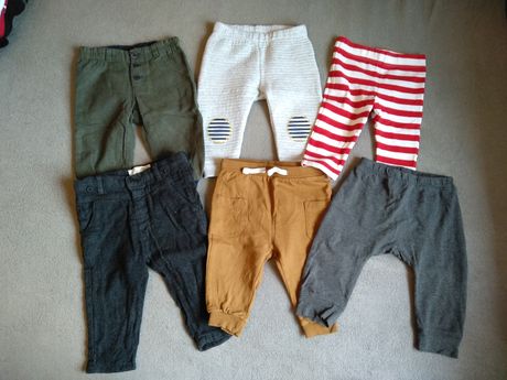 Spodnie dziecięce paka Zara, Pepco, H&M, Benetton, Fred&Flo, r. 74