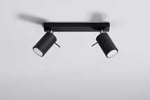Lampa listwa halogenowa Plafon RING 2 Czarny SPOT