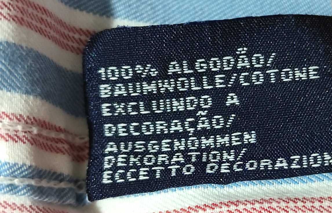 Męska Koszula W Paski Bawełniana Tommy Hilfiger |R. M