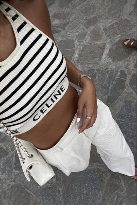Top celine w paski