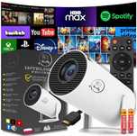 Projektor rzutnik ANDROID TV WIFI 4K przenośny Smart głośnik obrotowy